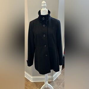 Kenneth Cole Reaction Black Wool Pea Coat